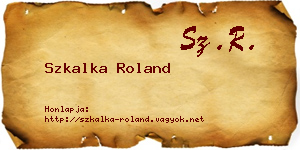 Szkalka Roland névjegykártya