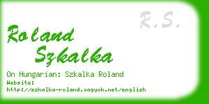 roland szkalka business card